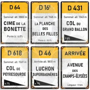 Vintage Aluminum Cycling Race Sign 20x30cm 11 S299dcfdc76b24659ac5aacdd19fc4502K