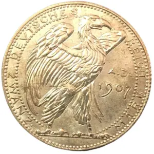 Replica 1907-D Germany 20 Mark Gold Coin