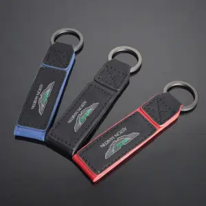 Aston Martin Winged Logo Keychain in Suede 8 S29ec2f1b79c446e1a2fa486c2ea31bcbA