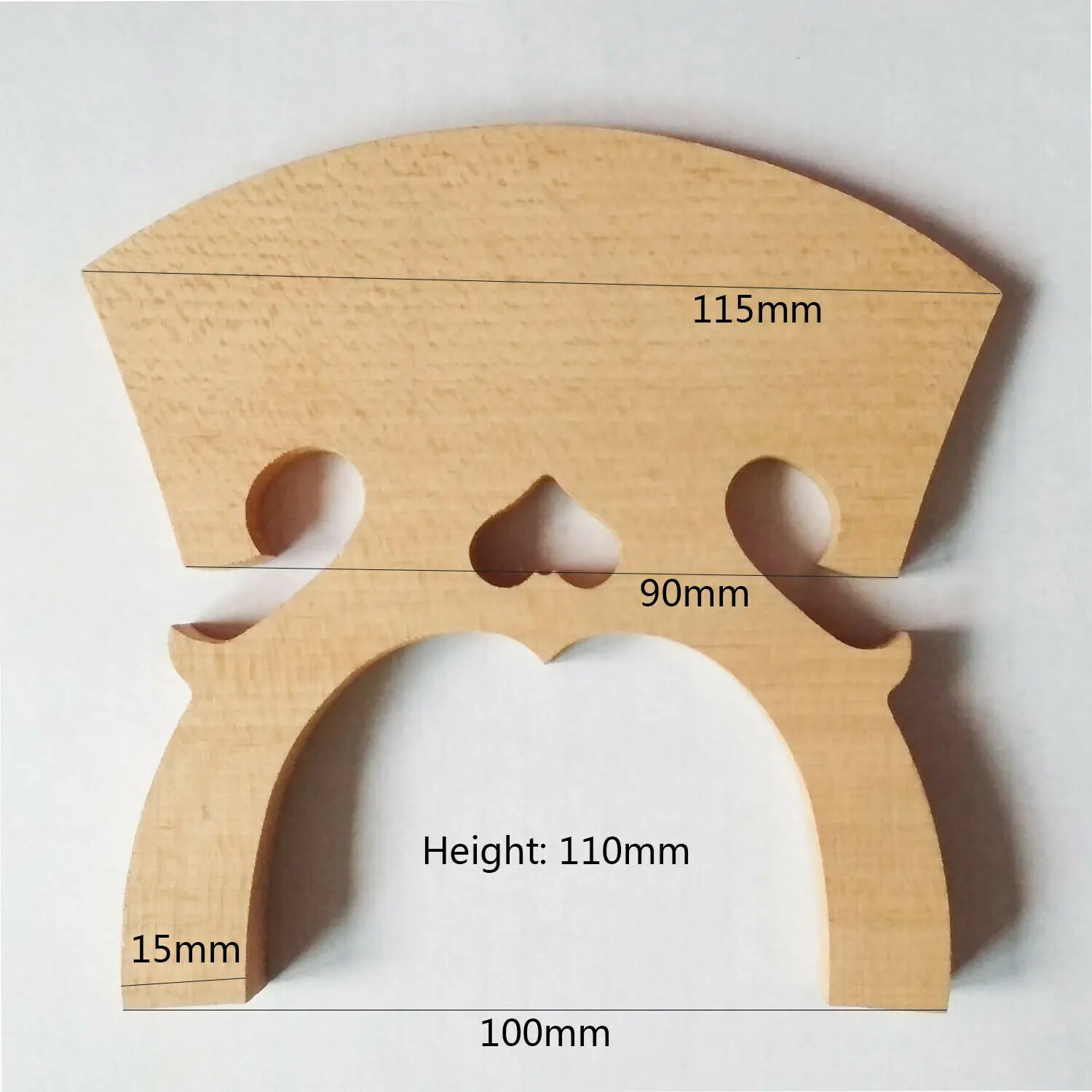 Baroque-Style Cello Bridge for Full-Size Instrument 5 Baroque-Style Cello Bridge for Full-Size Instrument - Image 5