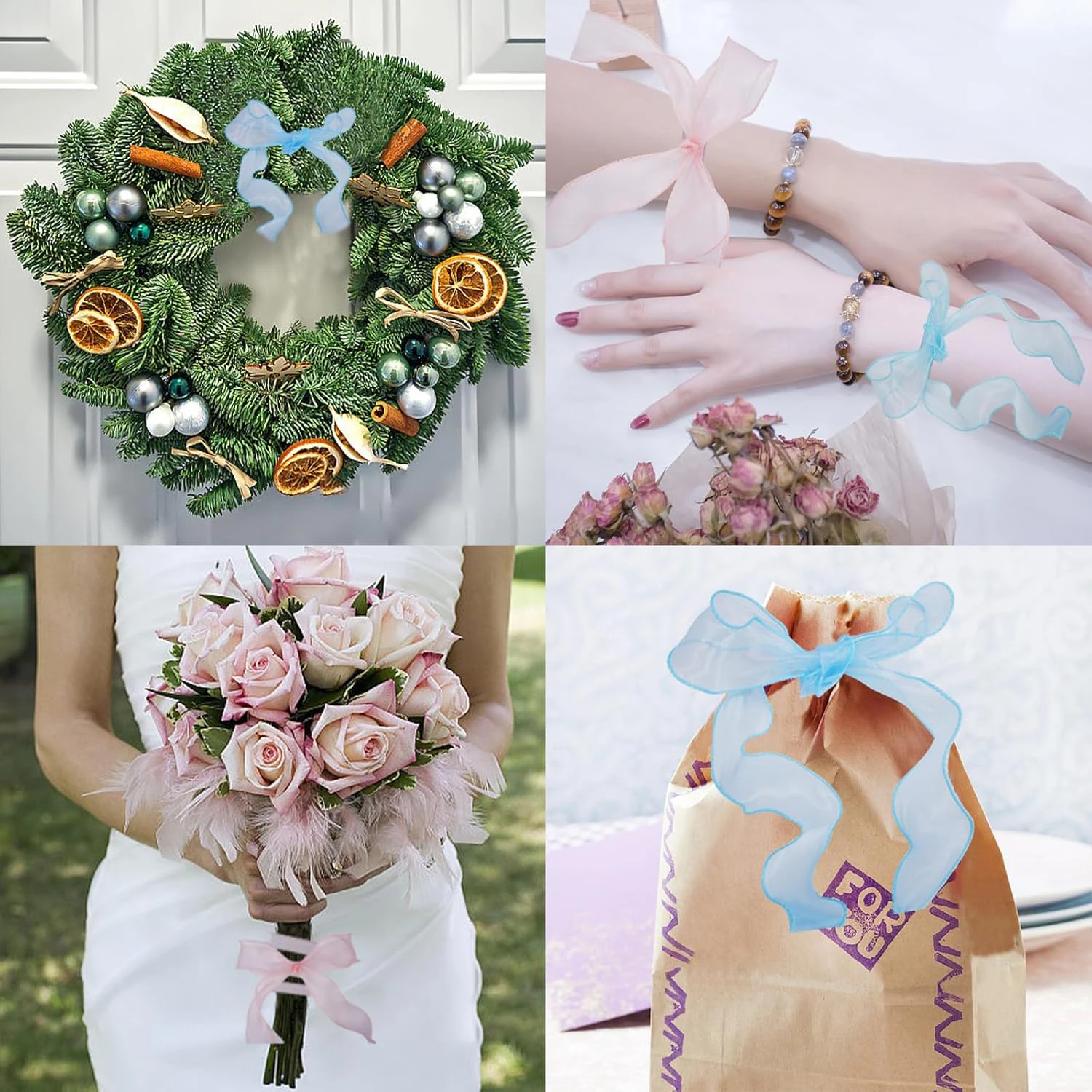 Pastel Silk Ribbon Crafting Set - 3 Rolls 5 Pastel Silk Ribbon Crafting Set - 3 Rolls - Image 5