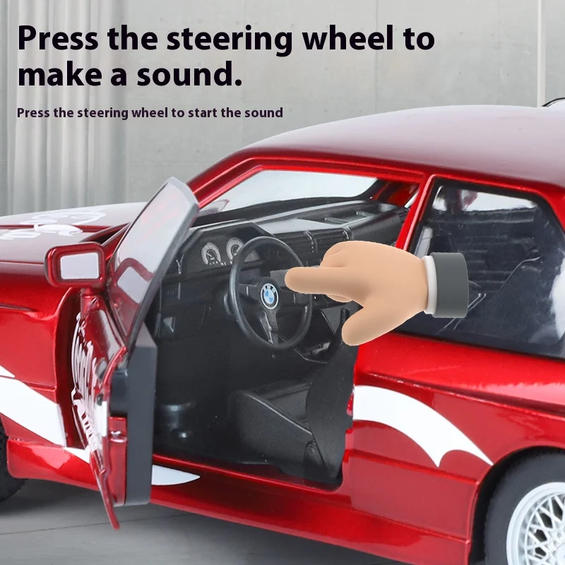 1:24 Coca-Cola Sports Car Model with Sound and Light 5 1:24 Coca-Cola Sports Car Model with Sound and Light - Image 5