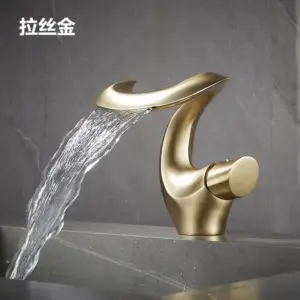 Waterfall Bathroom Faucet in Brushed Gun Grey 15 S2ab5d1361f05409093de39048262200be