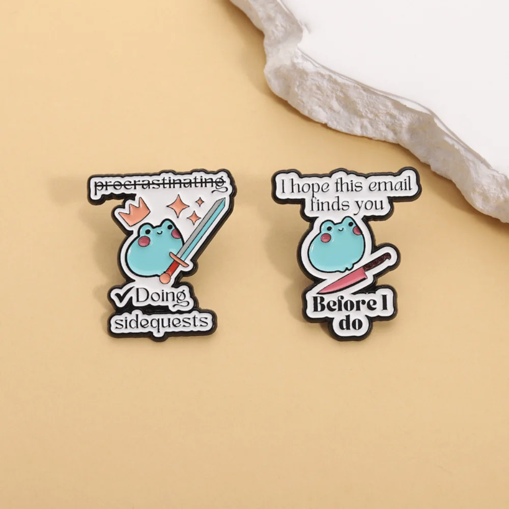 Playful Blue Frog Brooch for Accessories 5 Playful Blue Frog Brooch for Accessories - Image 5