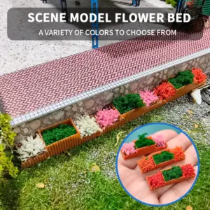 Vibrant Miniature Flower Bed Set for Dioramas