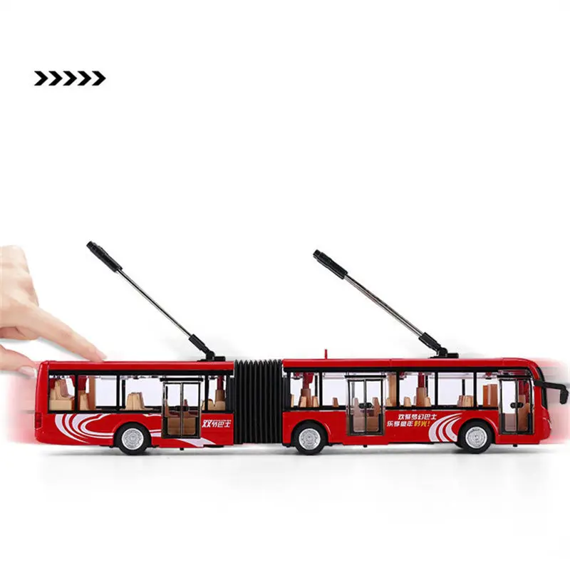 Vibrant Red 1:32 Diecast City Bus Model 6 Vibrant Red 1:32 Diecast City Bus Model - Image 6