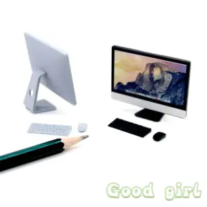 Miniature Desktop Computer Set for Dollhouses