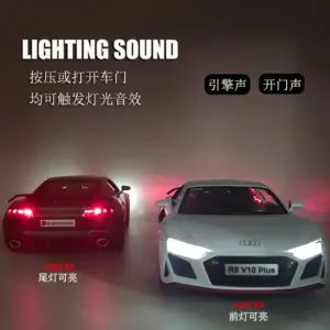 1:24 Green R8 V10 Plus Diecast Model 12 S2be7cef9e20a4b2ba12f24b843d18fa5w