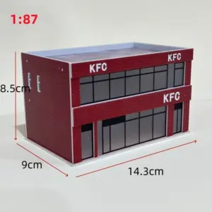 Miniature Modern McDonald's Restaurant Model in 1:64-150 19 S2bf683382b39424a97fbf2d45fc038fay