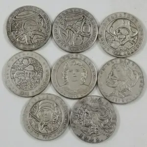 Set of 8 Vintage Copper Hobo Coins