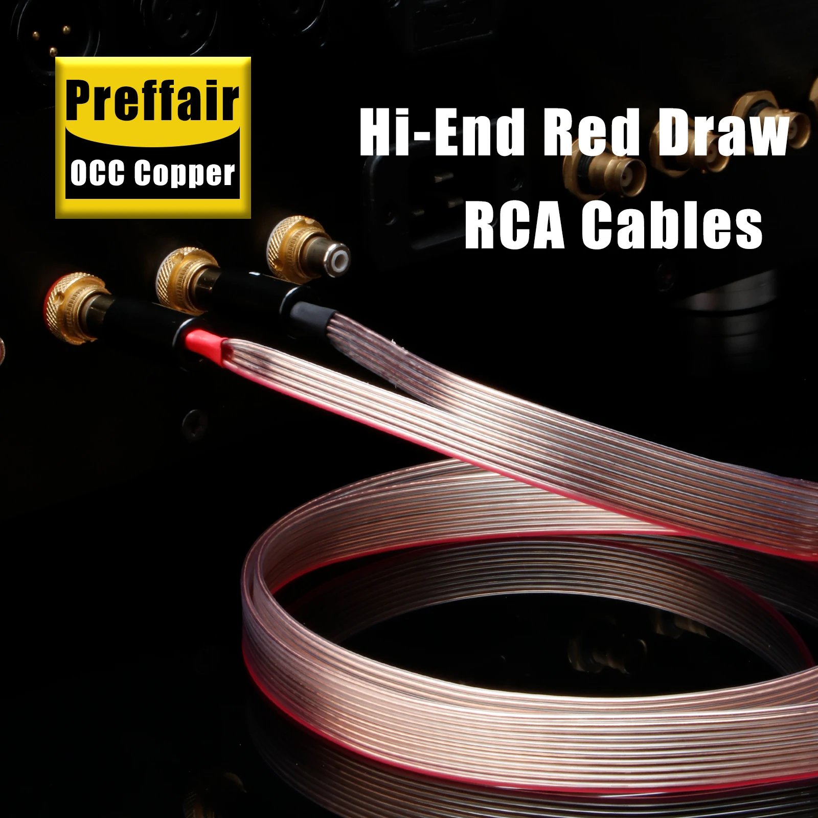 High-Quality OCC Flat RCA Signal Cable 14mm 3 High-Quality OCC Flat RCA Signal Cable 14mm - Image 3