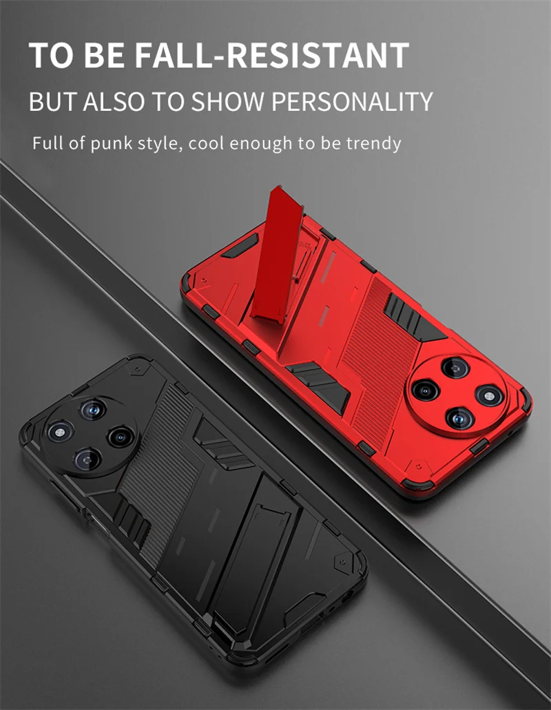 Rugged Black Protective Case for Realme 11 4G 3 Rugged Black Protective Case for Realme 11 4G - Image 3