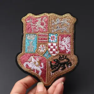 Embroidered Iron-On Patch with Heraldic Design 6 S2c9309a934844bf8b77d5d91a9c93d3a0