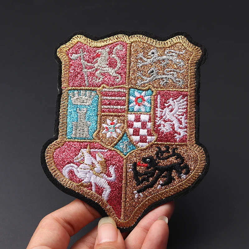 Embroidered Iron-On Patch with Heraldic Design 2 Embroidered Iron-On Patch with Heraldic Design - Image 2