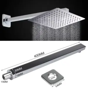 Modern Stainless Steel Shower Arm 30/40cm 13 S2c9e120f1fe44b119b74898f2976fe42D