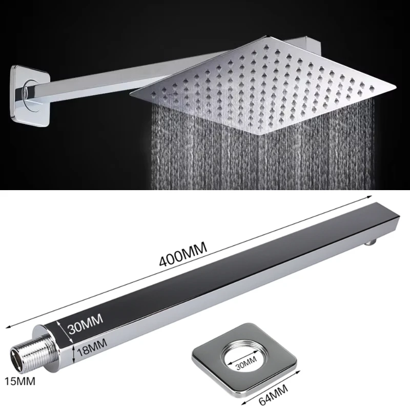 Modern Stainless Steel Shower Arm 30/40cm 4 Modern Stainless Steel Shower Arm 30/40cm - Image 4