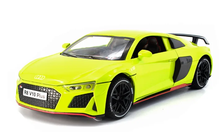 1:24 Green R8 V10 Plus Diecast Model 9 1:24 Green R8 V10 Plus Diecast Model - Image 9