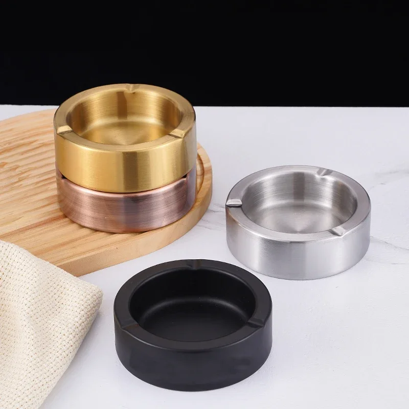 Stainless Steel Modern Ashtray Black, Silver, Gold 3 Stainless Steel Modern Ashtray Black, Silver, Gold - Image 3