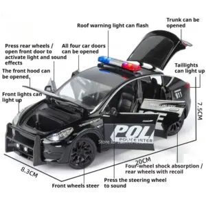 1:24 Scale Diecast Police Car Model 10 S2cecdbf4d1234a538d9fb7c9a0b5ff1ce