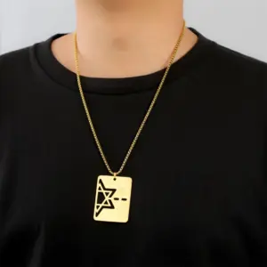 Elegant Stainless Steel Judaism Star Necklace 10 S2cfca333be9a40a7ab3cf27918ac1457V