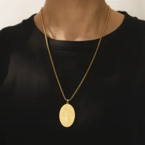 Stainless Steel Triple Moon Necklace 12 S2d4a12fb461043a6868cbc983db20d75w