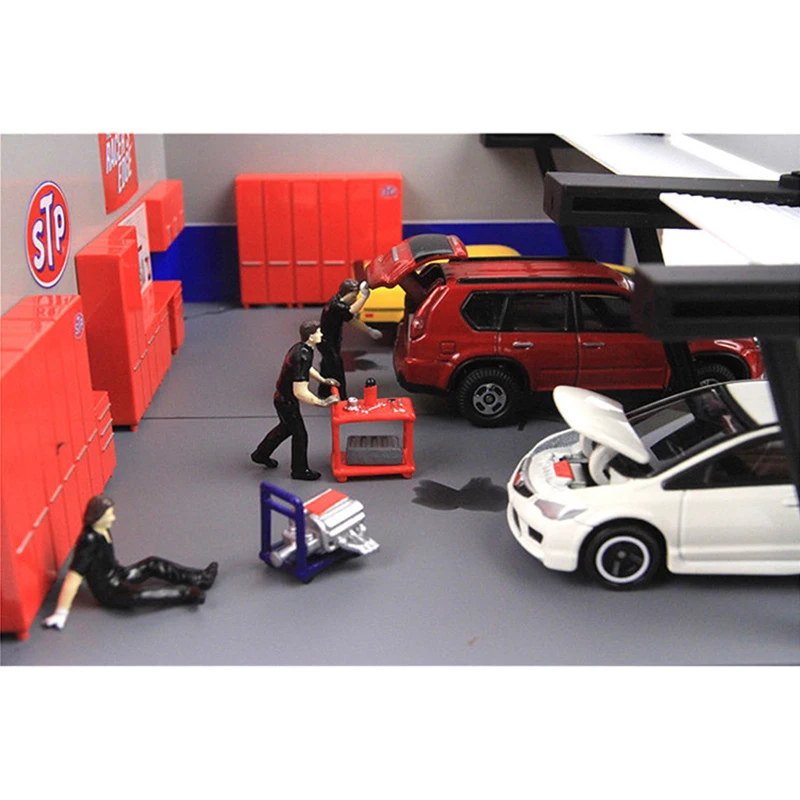 Miniature Automotive Repair Scene Diorama Set 4 Miniature Automotive Repair Scene Diorama Set - Image 4