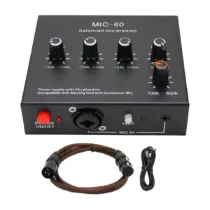 Professional Microphone Preamp with 60dB Gain 14 S2d5667185078457389b0322c4c7dacaa5
