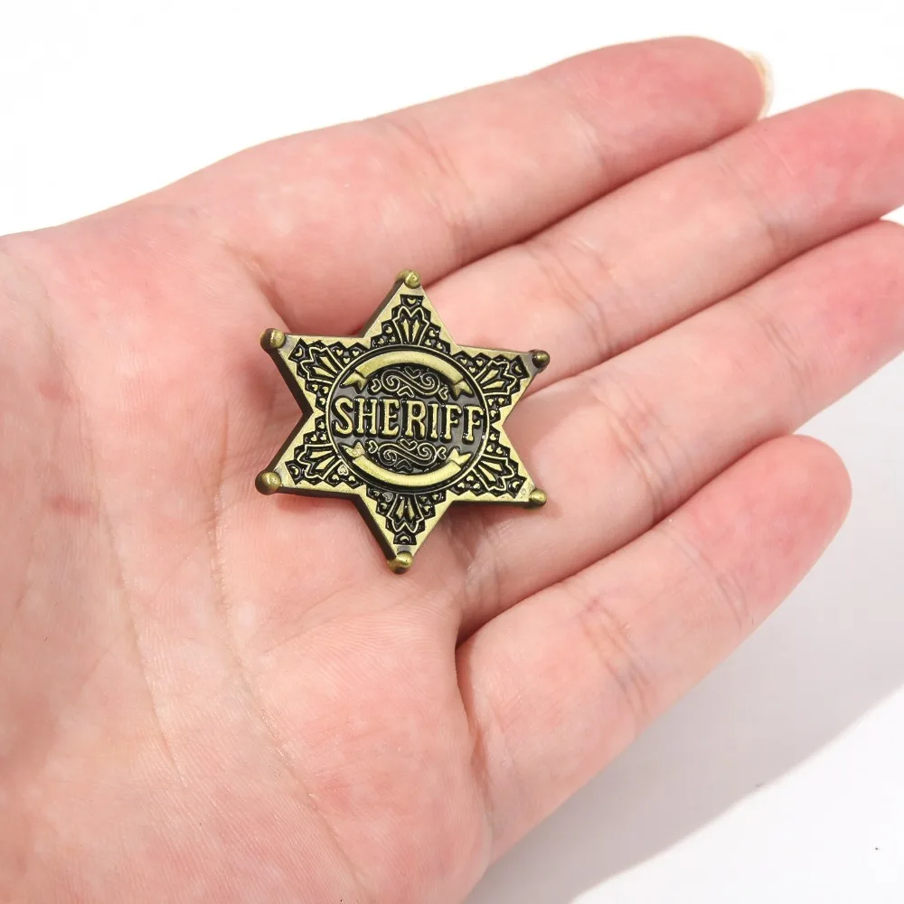 Western Hexagon Star Sheriff Badge Accessory 6 Western Hexagon Star Sheriff Badge Accessory - Image 6