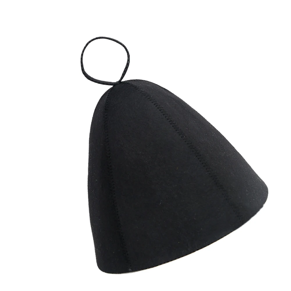Black Felt Sauna Hat 25x23cm 4 Black Felt Sauna Hat 25x23cm - Image 4