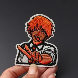 Chainsaw Man Embroidered Iron-On Patch 6 S2da12d285d0940b7ab64fdd0e99d0007e
