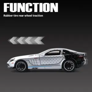 1/32 Scale Metal Sports Car Model in Silver 10 S2dd38d76541c4e41974d929a7a2f8b253