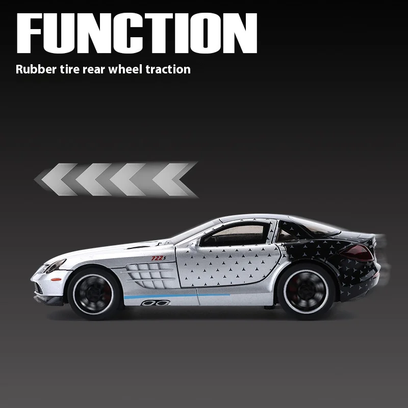 1/32 Scale Metal Sports Car Model in Silver 4 1/32 Scale Metal Sports Car Model in Silver - Image 4