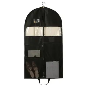 Portable Travel Garment Bag with Mesh Pockets 10 S2de288d4bcd84a9bad20de0f66956fd81