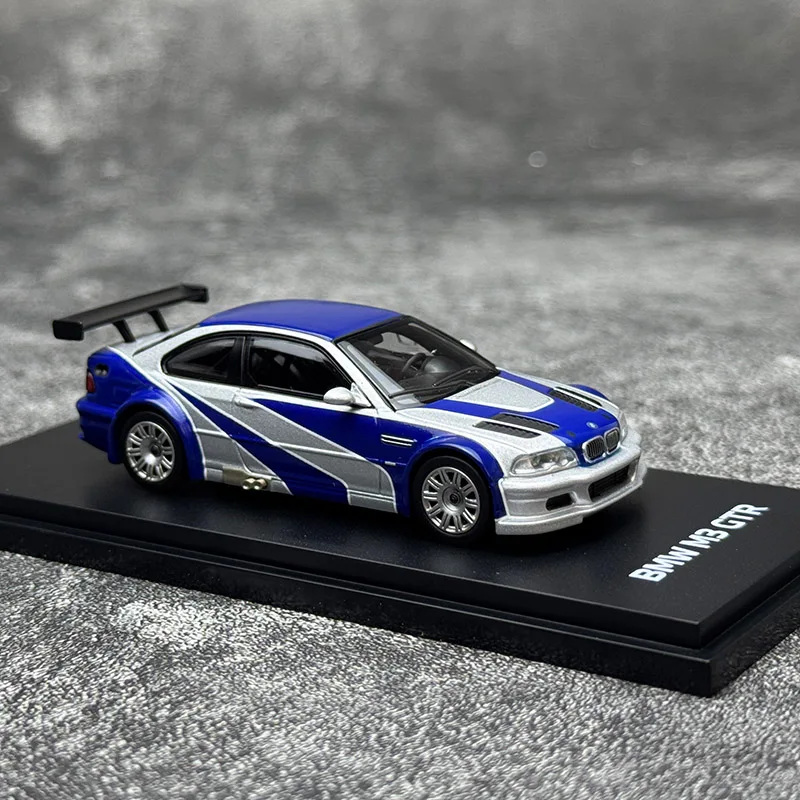Blue BMW M3 GTR E46 Diecast Model Car 1:64 5 Blue BMW M3 GTR E46 Diecast Model Car 1:64 - Image 5