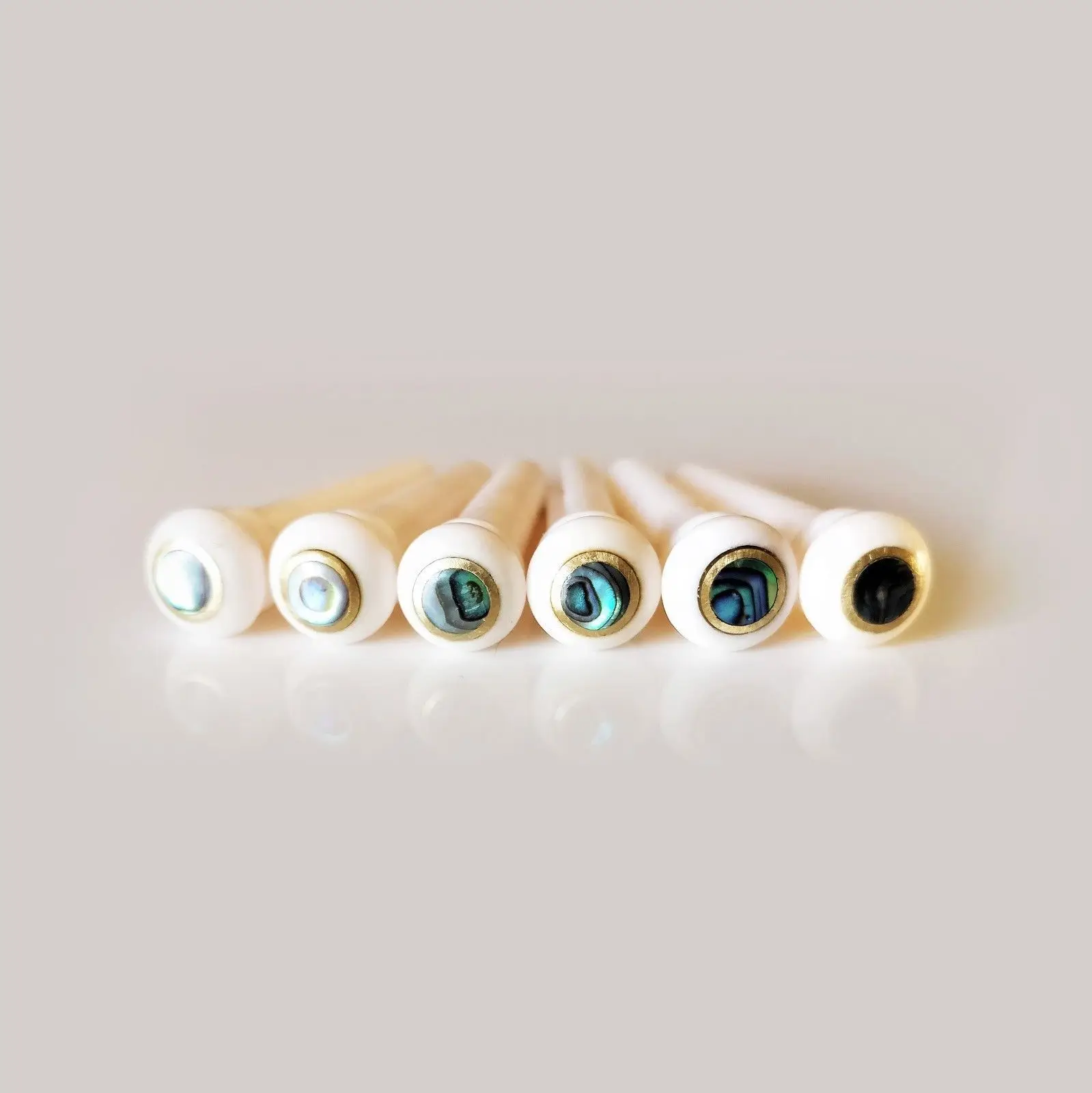 White Cow Bone Guitar String Peg Set 3 White Cow Bone Guitar String Peg Set - Image 3