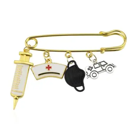 Medical-Themed Brooch Collection with Enamel Accents 9 Medical-Themed Brooch Collection with Enamel Accents - Image 9