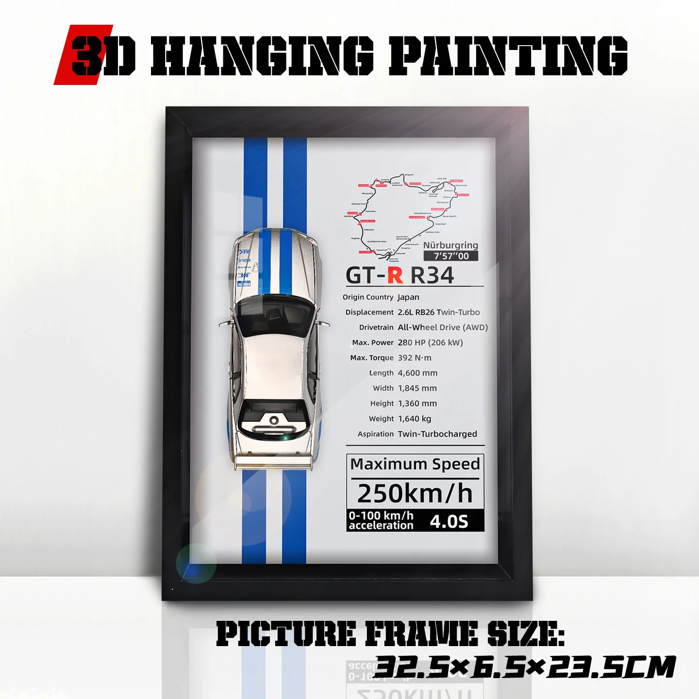 3D Alloy Car Model Wall Decor 1:32 Scale 6 3D Alloy Car Model Wall Decor 1:32 Scale - Image 6