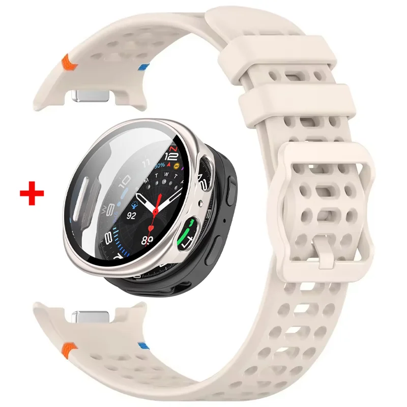 Vibrant Orange Silicone Strap for Galaxy Watch 8 9 Vibrant Orange Silicone Strap for Galaxy Watch 8 - Image 9