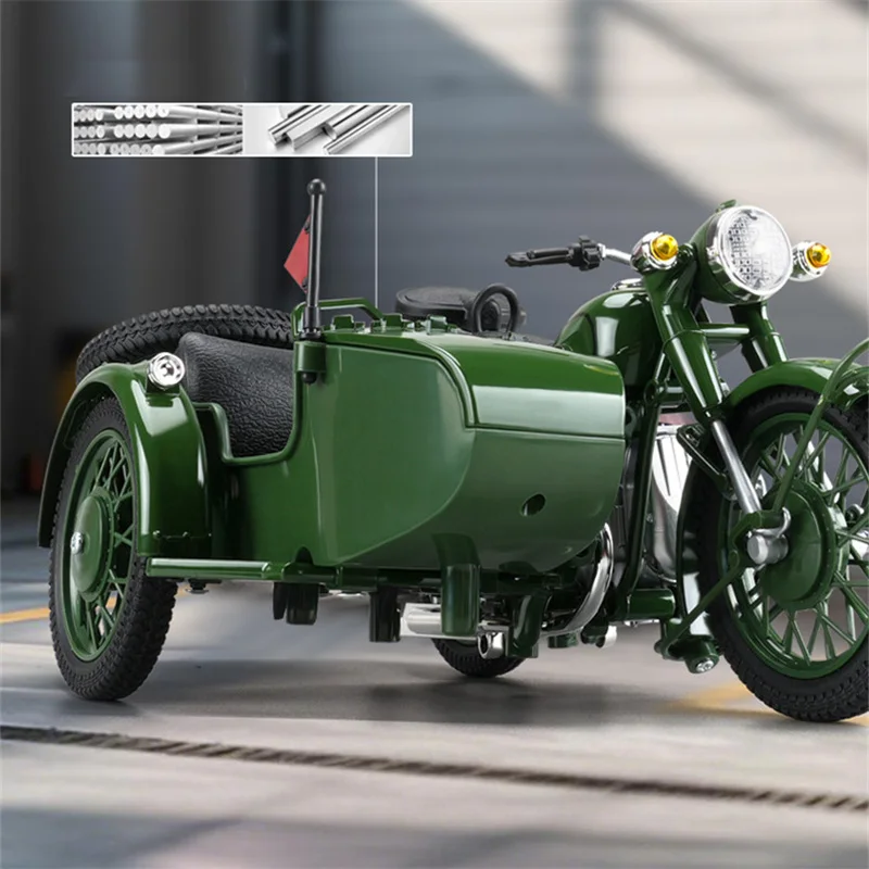 Vintage Military Motorcycle with Sidecar Model 3 Vintage Military Motorcycle with Sidecar Model - Image 3