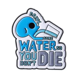 Skull Series Brooch with Hydration Message 17 S2f33ab0844a3488bbc224abacfff66c0a