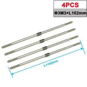 Stainless Steel RC Push Rod Set 4 pcs 18 S2f3b86c260f5479982301f0a560ee1fb6
