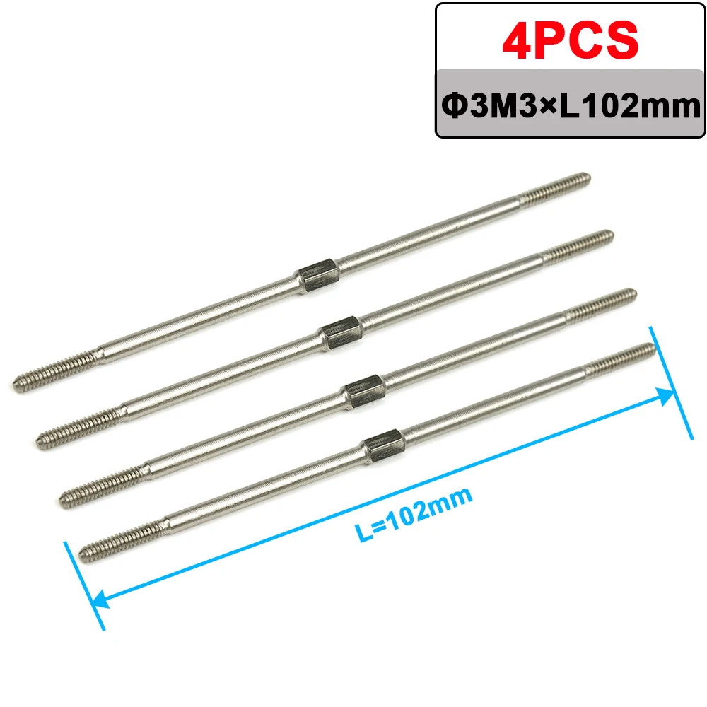 Stainless Steel RC Push Rod Set 4 pcs 9 Stainless Steel RC Push Rod Set 4 pcs - Image 9
