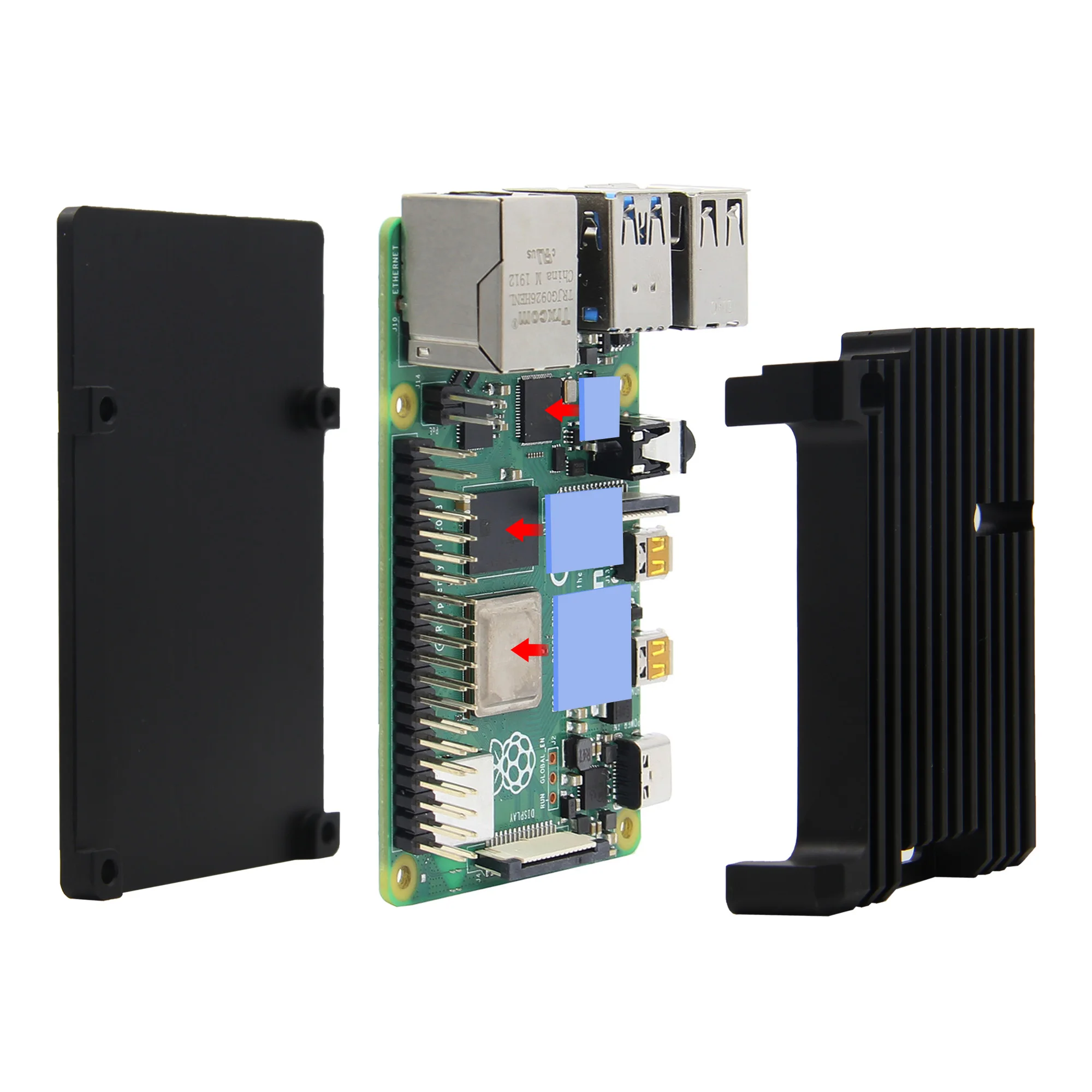Aluminum Raspberry Pi 4B Case with Passive Cooling 3 Aluminum Raspberry Pi 4B Case with Passive Cooling - Image 3