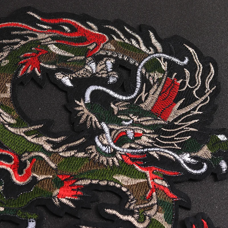 Large Chinese Loong Embroidered Patch 31x23 cm 4 Large Chinese Loong Embroidered Patch 31x23 cm - Image 4