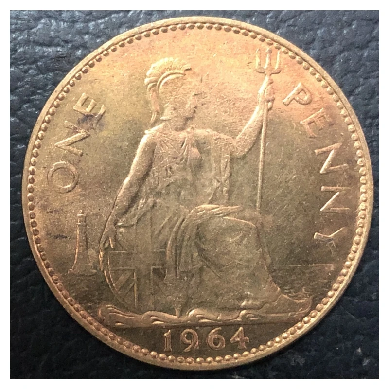 Vintage 1964 UK Penny Replica with Queen Elizabeth II 2 Vintage 1964 UK Penny Replica with Queen Elizabeth II - Image 2