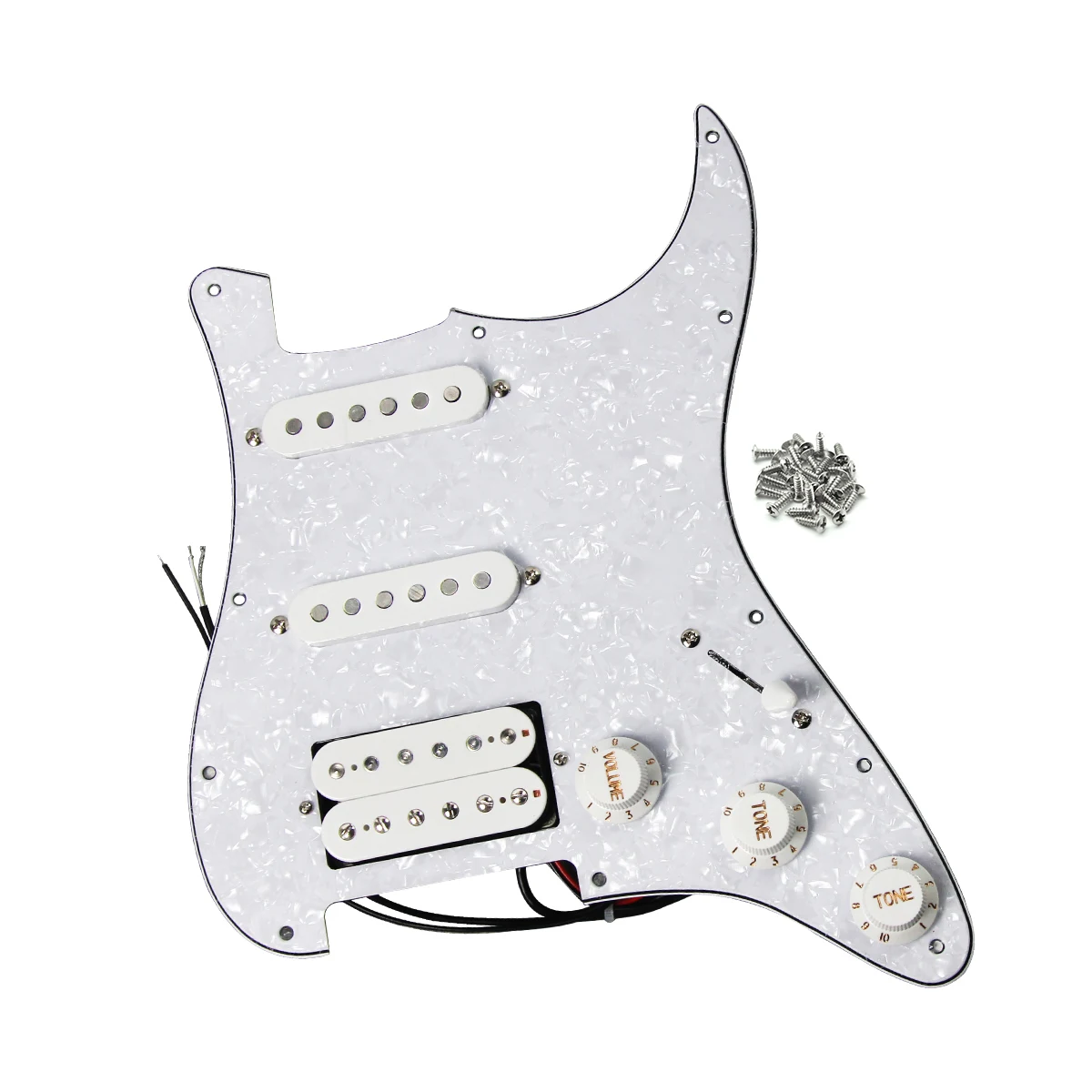 Prewired SSH Guitar Pickguard with Alnico 5 7 Prewired SSH Guitar Pickguard with Alnico 5 - Image 7