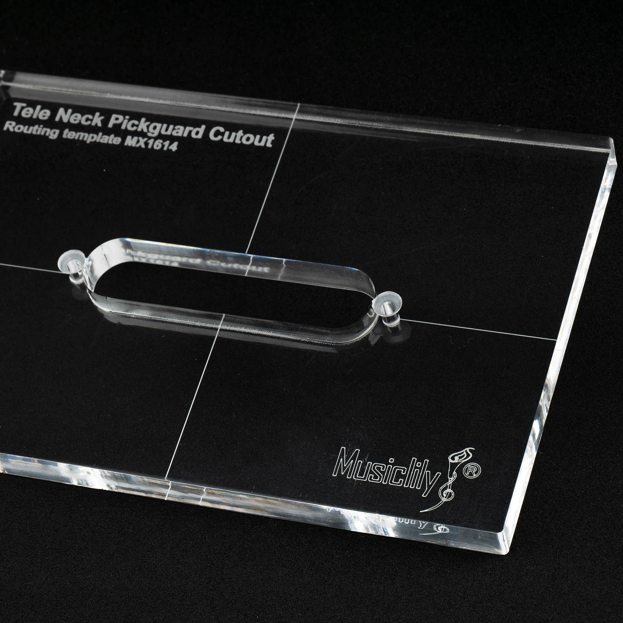 Transparent Acrylic Tele Neck Pickup Routing Template 4 Transparent Acrylic Tele Neck Pickup Routing Template - Image 4