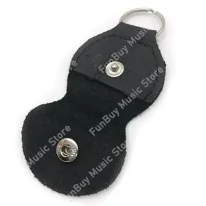 Leather Guitar Pick Holder with Keyring 12 S30670bb0ee154db8b086cf4c9d125952y