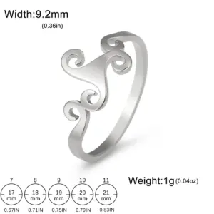 Stainless Steel Unisex Triskele Ring 13 S30a9eaad4d6841a782c736c4e7ab2c49F