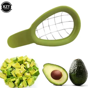Vibrant Green Avocado Slicer with Stainless Steel Blade